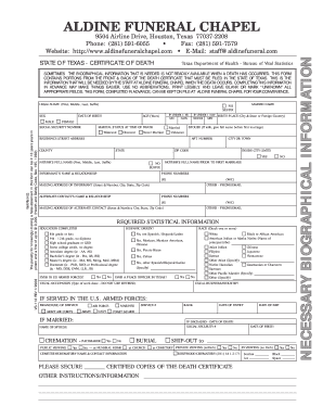 Texas Death Certificate