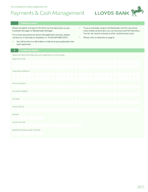 Lloyds Bank Payments & Cash Management Application