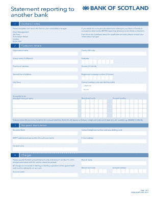 Bank of Scotland MT940 Reporting Form