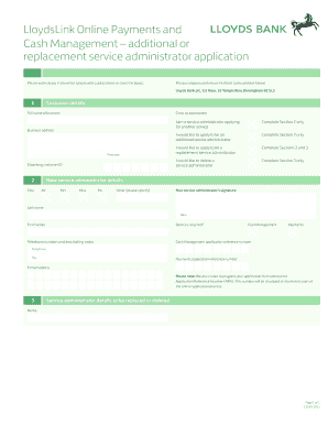 Lloyds Bank Service Administrator Application
