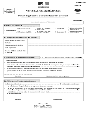 ATTESTATION DE R SIDENCE - Impots.gouv.fr - altamir