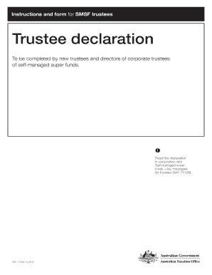 Self-Managed Super Fund Trustee Declaration