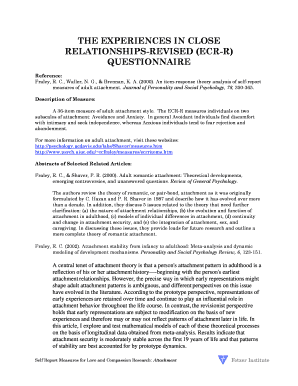 ECR-R Adult Attachment Questionnaire
