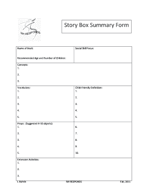 Story Box Summary Form