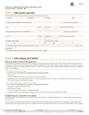 Health Coverage Application Form