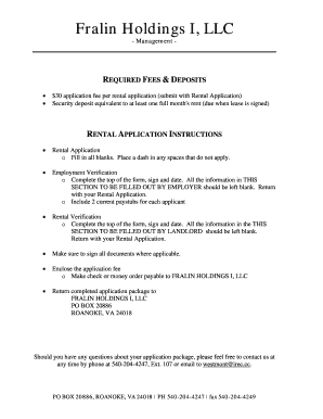 Virginia Rental Application Form