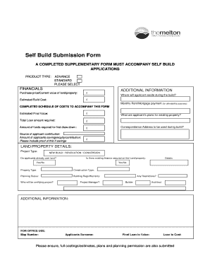 Self Build Submission Form