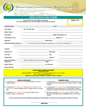 Course Registration Form