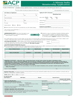 ACP India Membership Application