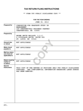 Form 990 Public Disclosure Copy