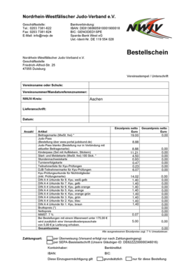 Bestellschein