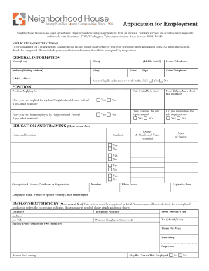 Application for Employment