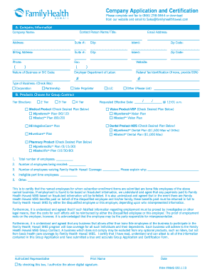 Company Application and Certification