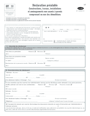Récépissé de depôt d’une déclaration préalable
