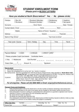 Student Enrolment Form