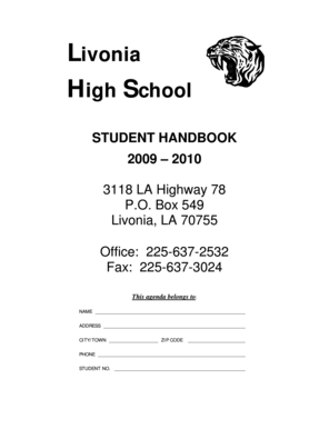 Livonia High School Student Handbook