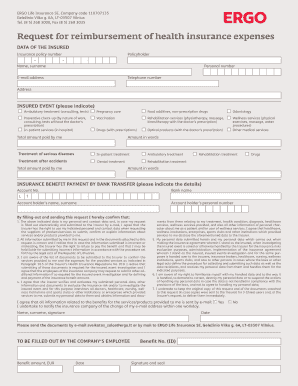 ERGO Health Insurance Reimbursement Request