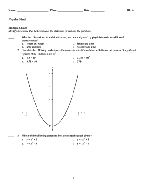 Physics Final Exam