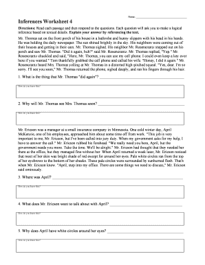 Inferences Worksheet 4 - Fill and Sign Printable Template Online