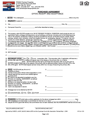 Ohio Real Estate Purchase Agreement