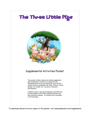 Three Little Pigs Activity Packet