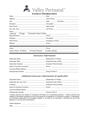 Pregnancy and Family History Questionnaire