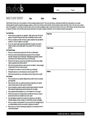 Client Project Survey Form