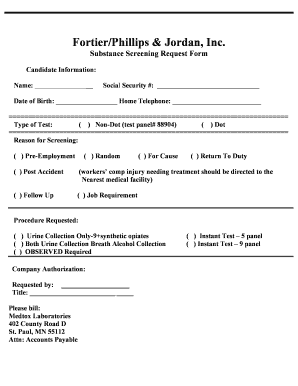 medtox scientific form