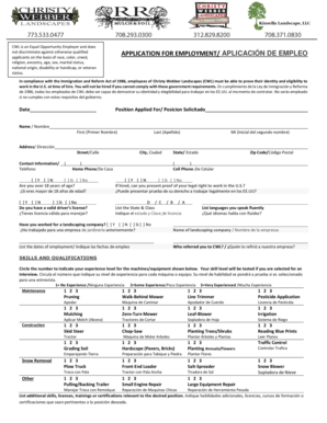 Application for Employment