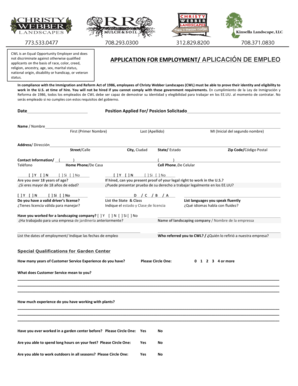 Employment Application Form