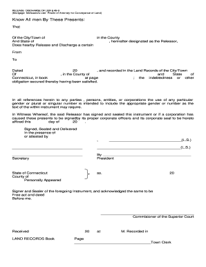 Release Discharge of Lien Form