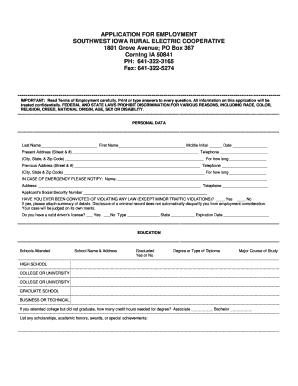 Employment Application Form
