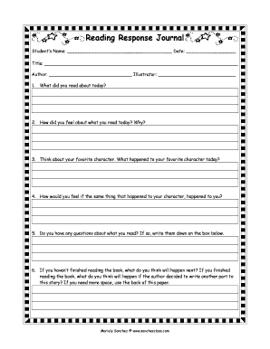 Reading Response Journal