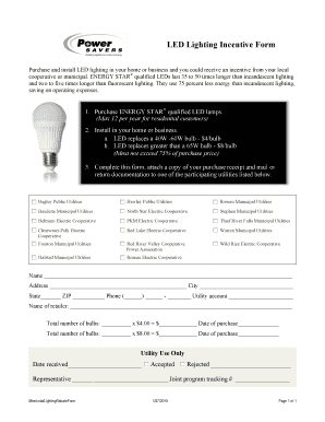 LED Lighting Incentive Form