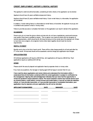 Rental Application Form