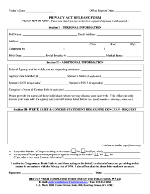 Privacy Act Release Form
