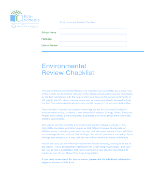 Environmental Review Checklist