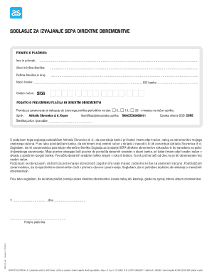SEPA Direct Debit Authorization Agreement