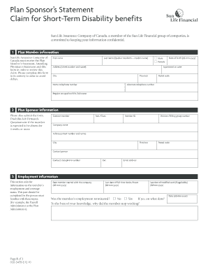 Short-Term Disability Plan Sponsor Package