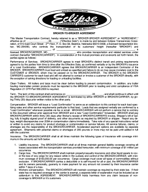 Broker-to-Broker Agreement
