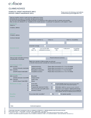 Credit Insurance Claim Form