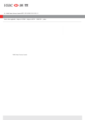 Irrevocable Standby Documentary Credit Application