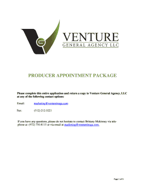 Producer Appointment Application
