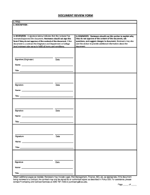 Document Review Form