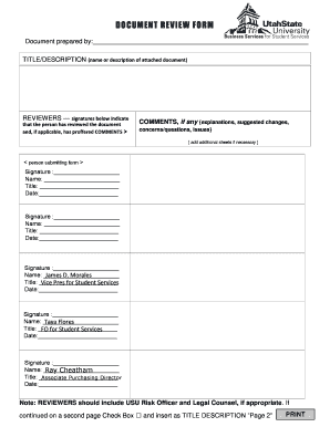 Document Review Form