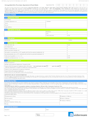 Unregulated Hire Purchase Agreement