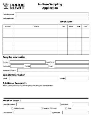 In-Store Sampling Application