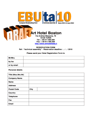 Hotel Reservation Form