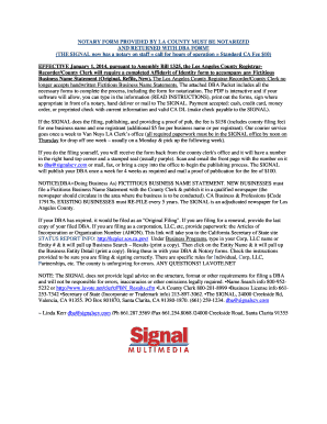 California Fictitious Business Name Statement