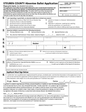 New York Absentee Ballot Application